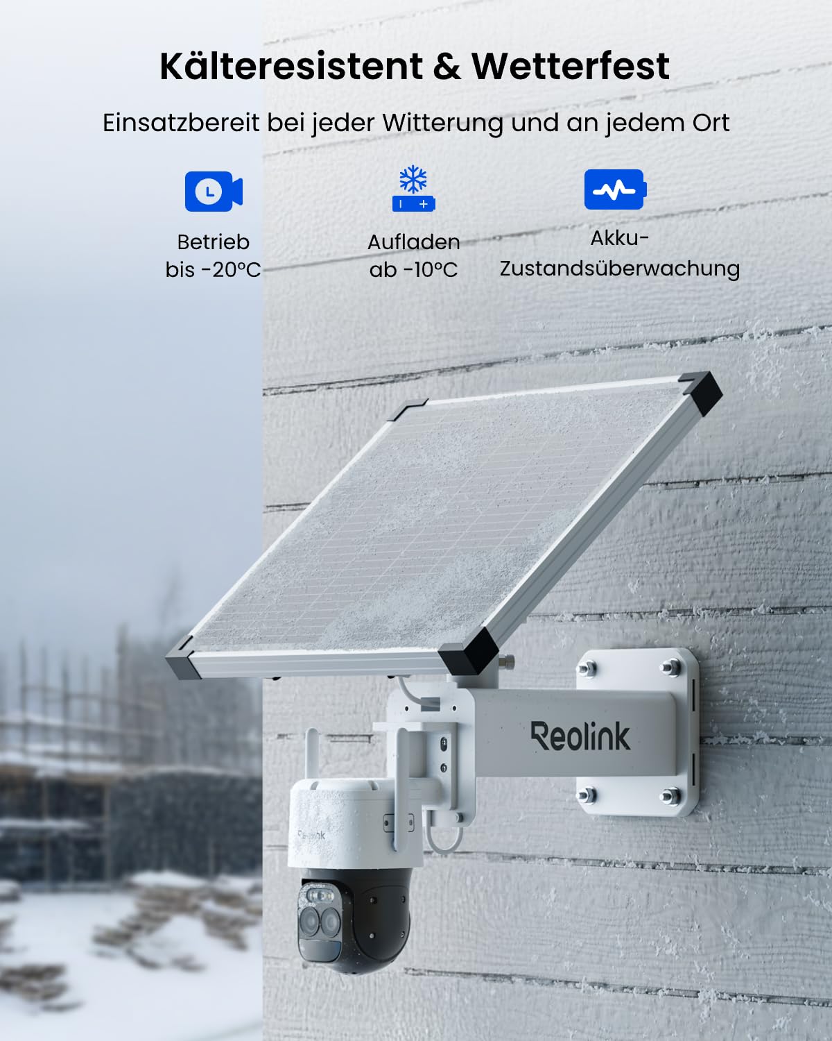 Reolink 4G LTE Überwachungskamera Akku mit SIM Karte, Lokaler Speicher, 2K | 24/7-Aufzeichnung, Kamera Outdoor mit 30W Solarpanel, ColorX Nachtsicht, KI Erkennung, TrackMix LTE Plus 2 + Solarpanel Plus