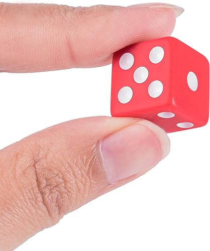 Miniatura 5 de Dados surtidos coloridos en blanco rojo verde para juegos de mesa actividad tema casino souvenirs para fiestas y juguetes de regalo 18 unidades
