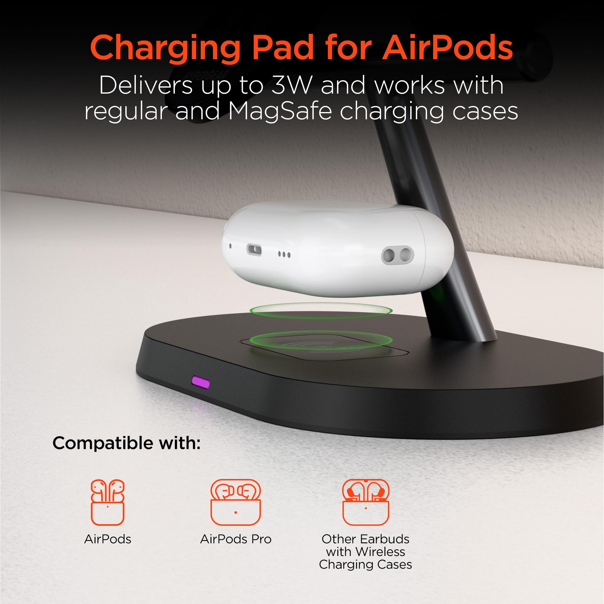 Magsafe - Supporto di ricarica wireless 3 in 1, stazione di ricarica da 15 W, con dock di ricarica veloce per iPhone, supporto magnetico per Apple Watch, tappetino di ricarica per AirPods