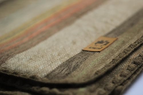 Miniatura 31 de Manta de alpaca hecha a mano de alta calidad Mantas de lana tamaño individual Manta de alpaca y algodón El mejor tamaño de manta de lana 64 x