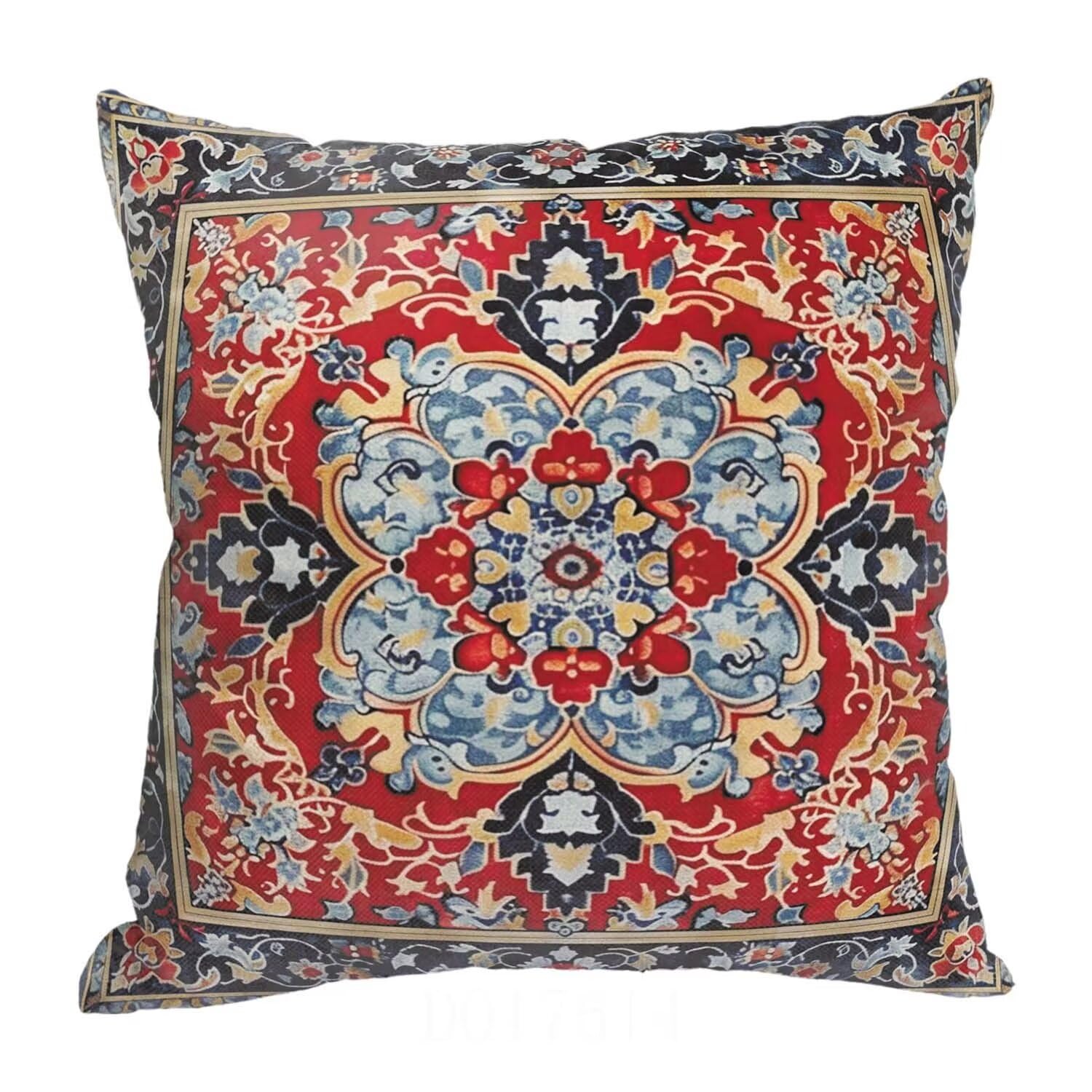 Fundas Cojines SuavesRojo Fundas Cojines Cuadradas Suaves Funda Almohada Cojines Suaves Sillas Jardin para Oficina Jardín Cama Sofá Banco Interior o Exterior Juego de 4 Funda Cojin Bohemia mu-390