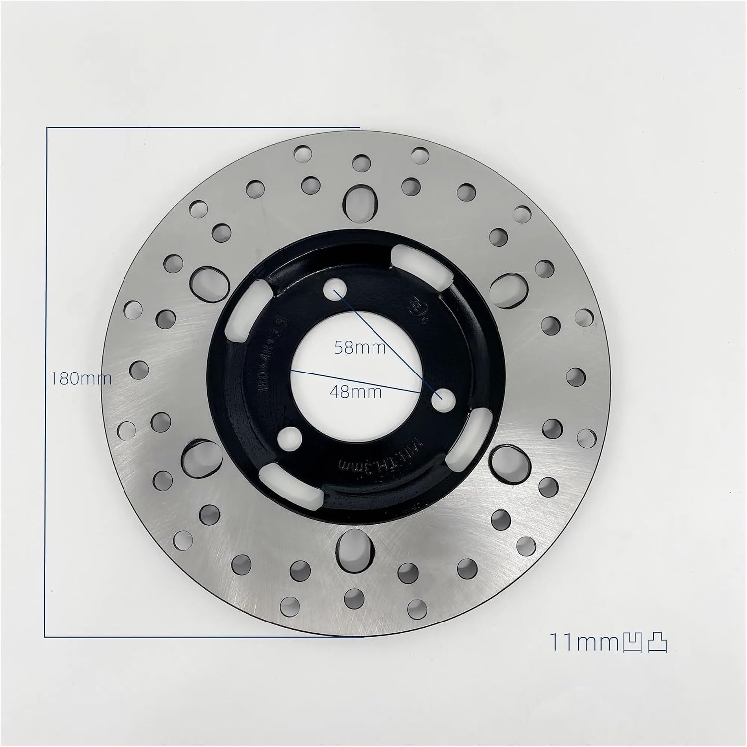 Universal 180/190/220mm Stainless Steel Motorcycle Scooters Brak E-motorcycle Rotor Brake Disc(180mm-58-48-Raised)