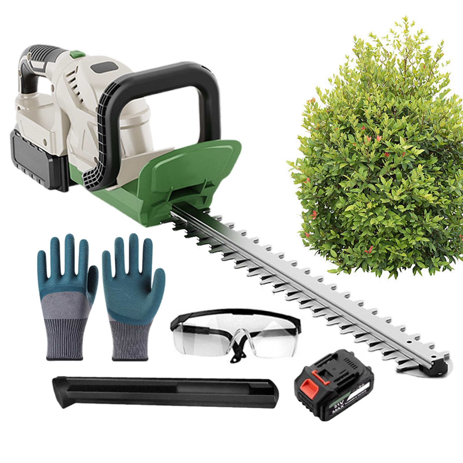 Taille-haies sans fil 51 cm avec batterie 3000 tr/min pour jardin