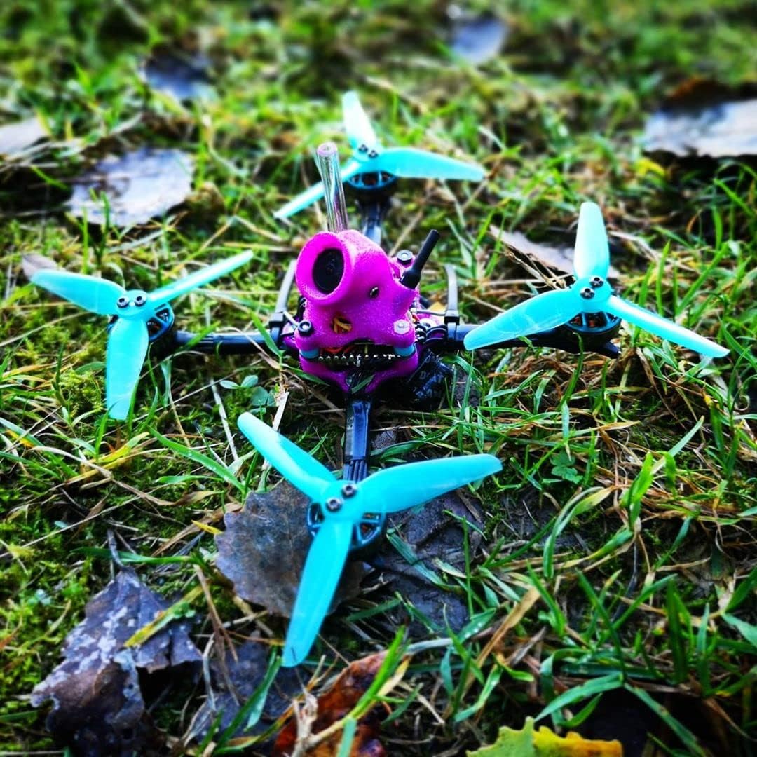 12PCS HQProp HeadsUp Tiny Prop T3X1.8X3-2MM for Toothpick Drone (Blue)