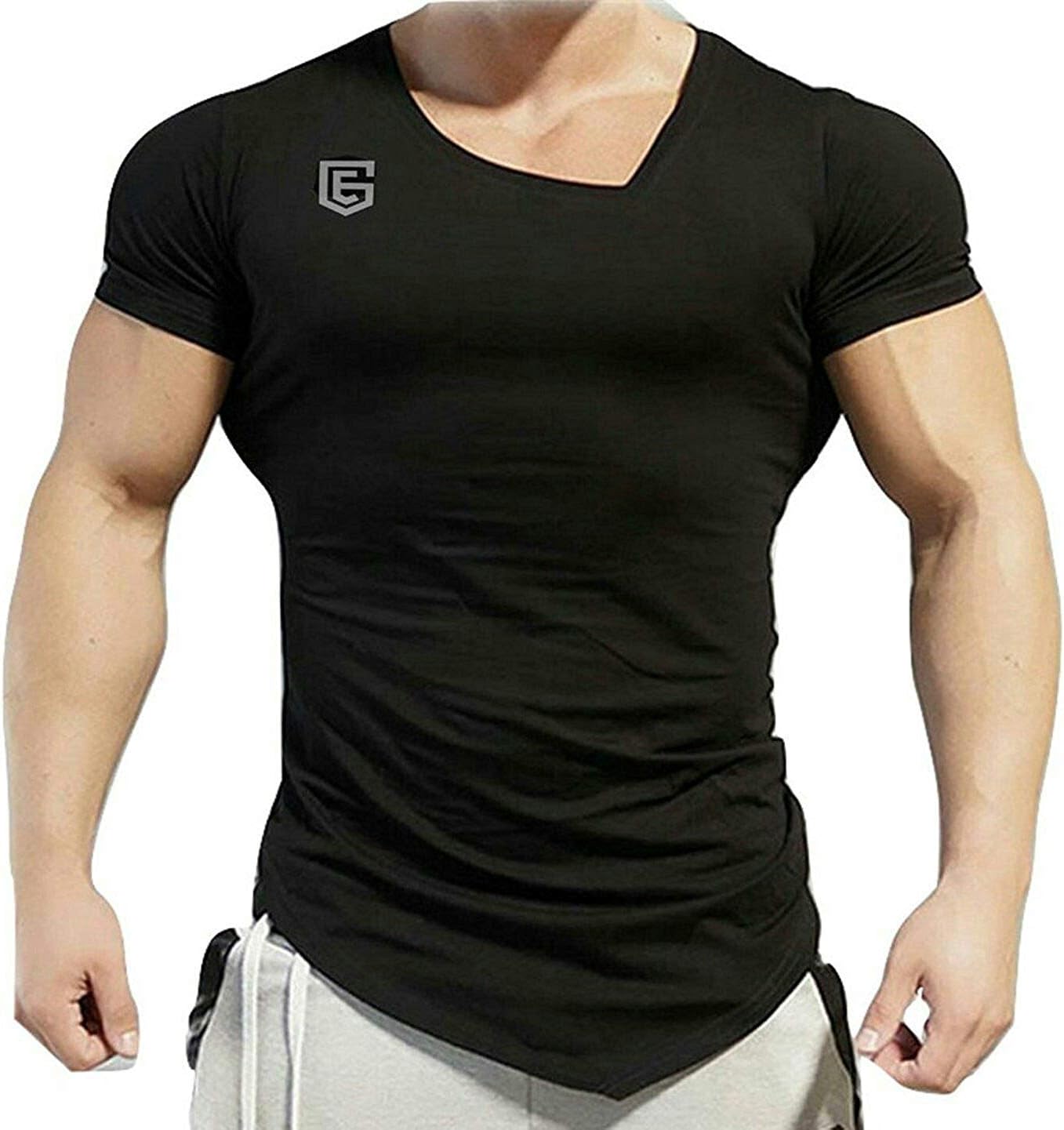 Men's Slim Fit T-Shirt (FA-MFYU-2M8M_Black_Small)