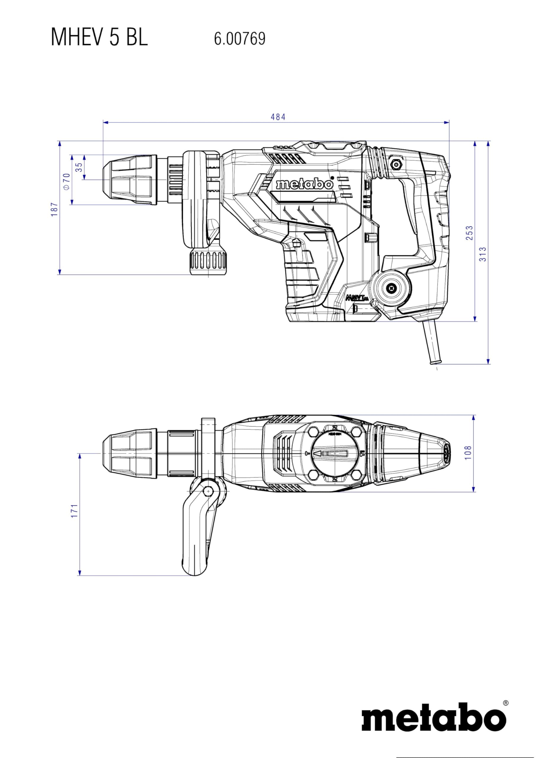 MHEV 5 BL (600769500) Martillo cincelador