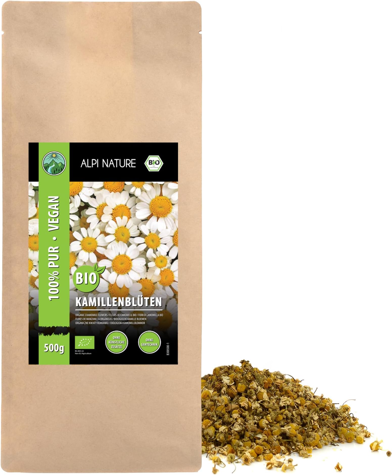 Organic Chamomile Tea 500g 1.1 lb, Dried Chamomile Flowers Premium Quality, Loose Tea