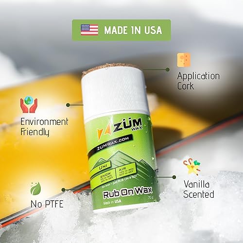 Miniatura 3 de Cera de esquí y snowboard universal, 2.5 oz, increíblemente rápido en todas las temperaturas, de ZUMWax