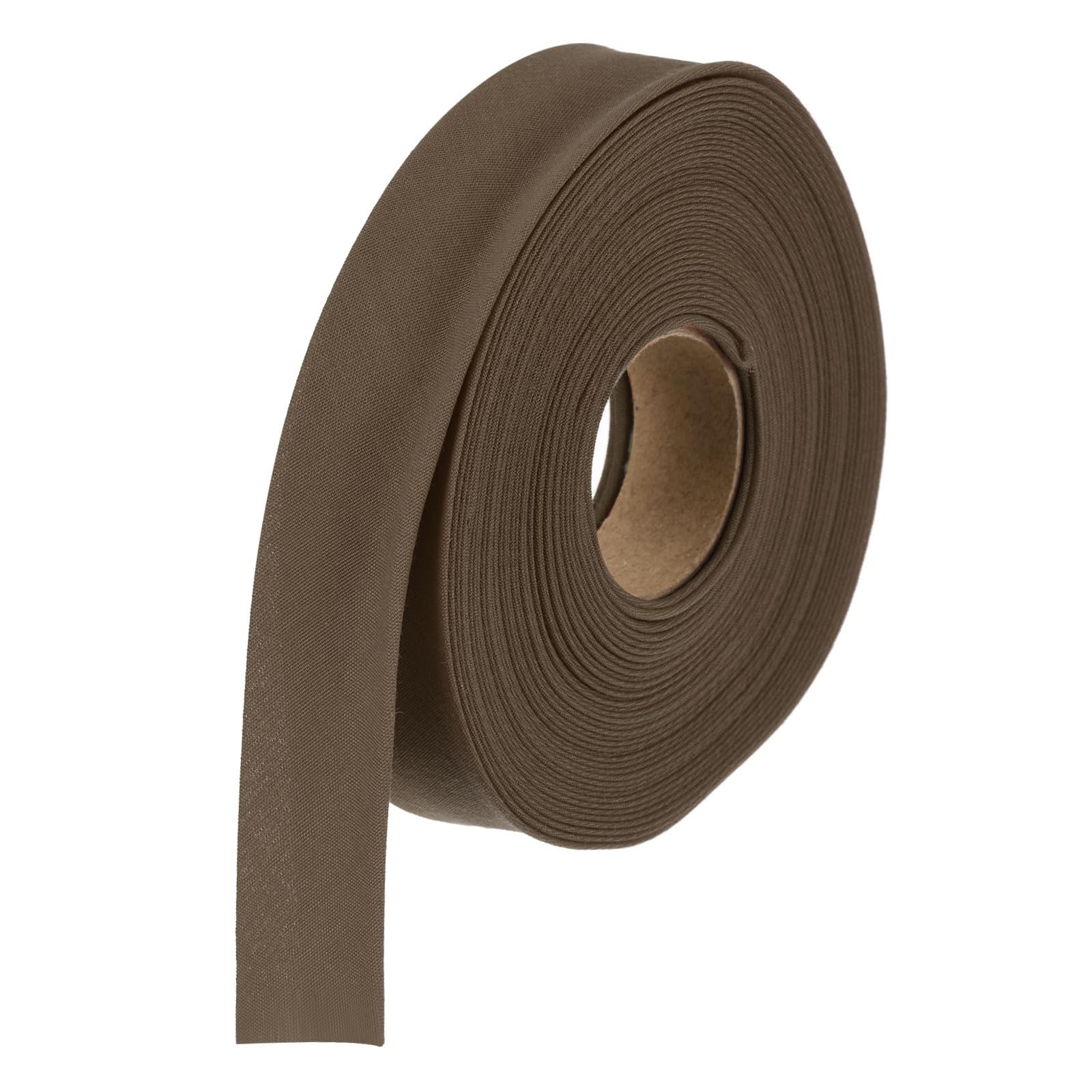 sourcing map 1 Inch Double Fold Bias Tape Polyester Continuous Bulk Bias Tape for Sewing, Seaming Quilting Hemming Binding Crafts (Brown 6 Yards) — image 1