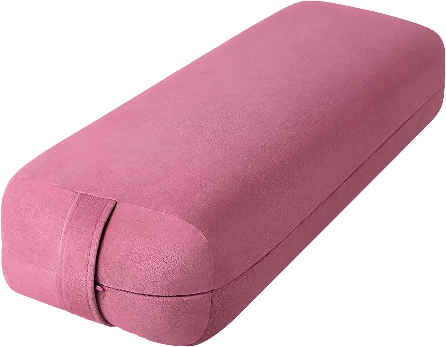 Yoga Bolster Pillow Meditation Pillow, Bolster Pillow for Legs for Restorative Yoga, Rectangular Yoga Bolster with Soft Velvet and Machine Washable Cover, Lightweight with Handle