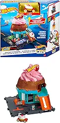 Hot Wheels City Pista de Brinquedo Sorveteria para crianças a partir de 3 anos