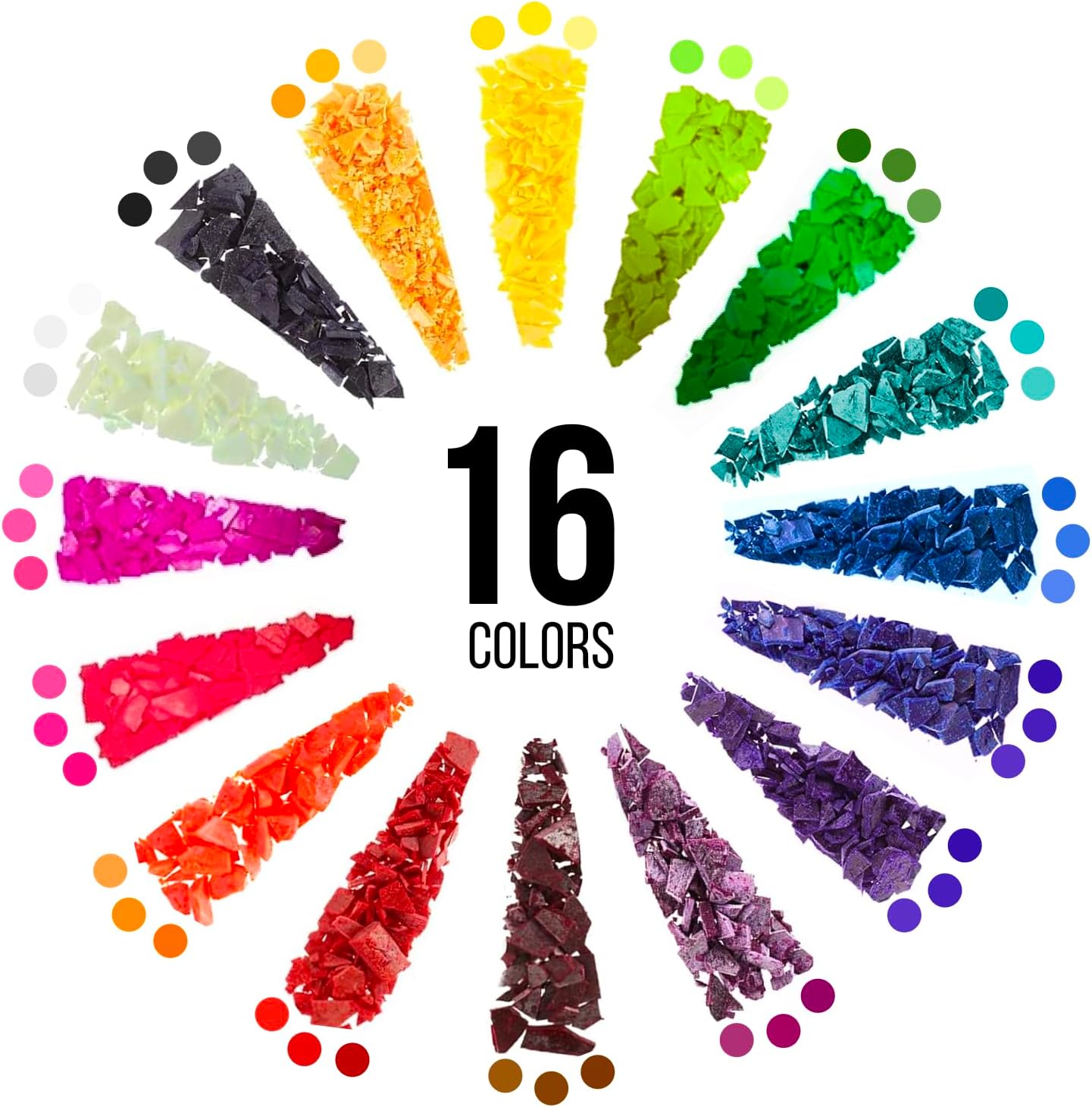 Candle Color Dye for Soy Wax - 16 Colors (3g Each) Candle Wax Dye for Candle Making | Natural Cosmetic Grade Candle Dyes for Candle Making | Candle Dye