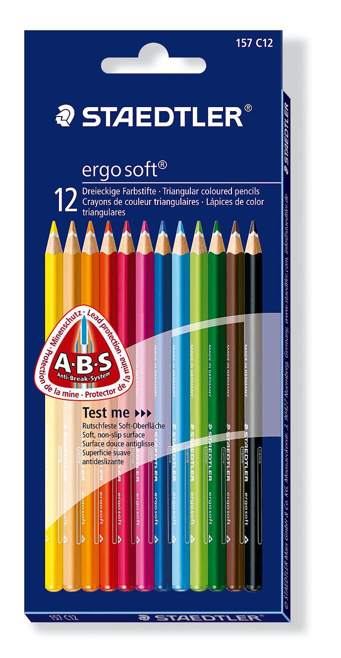 STAEDTLERErgosoft 12 Triangular Coloured Pencils 157 C12 byThe Forest Stewardship Council