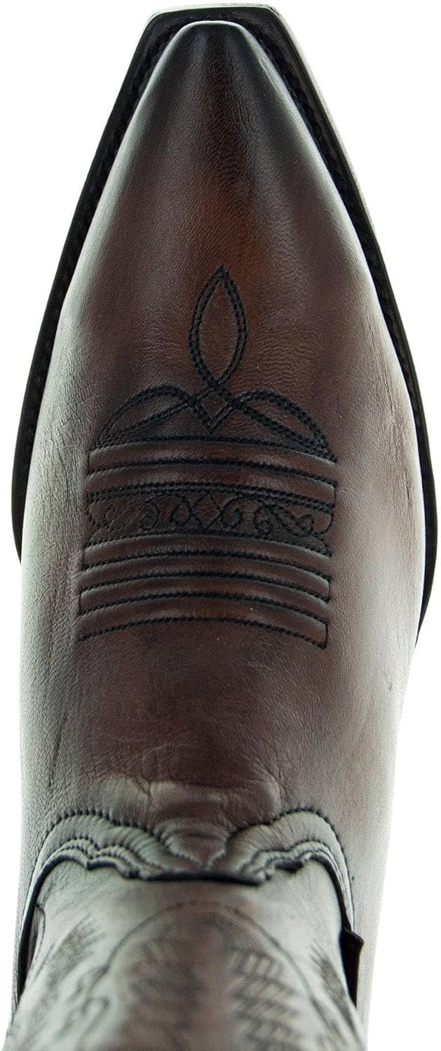 Soto Boots Mens Burnished Snip Toe Cowboy Boots H50030 - Image 6