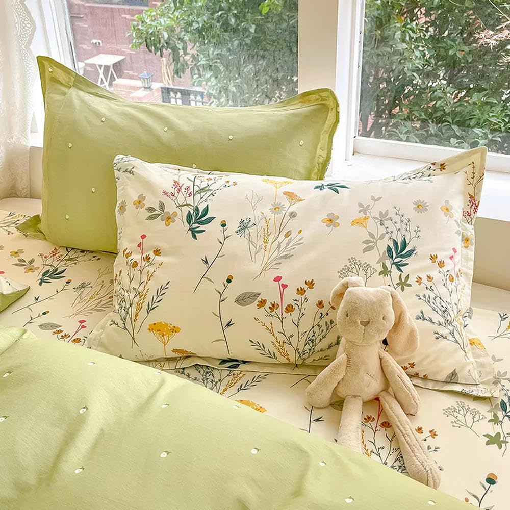 ADAOQIN Cotton 48cm*74cm Pillowcase Beauty Floral Printing Pillow Case Cover For Bedroom
