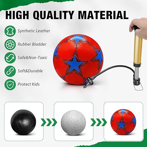 Miniatura 3 de Paquete de 2 pelotas de fútbol desinfladas de Navidad con bomba para niños, tamaño 3, tamaño 4, tamaño 5, ofertas a granel, pelotas de fútbol con