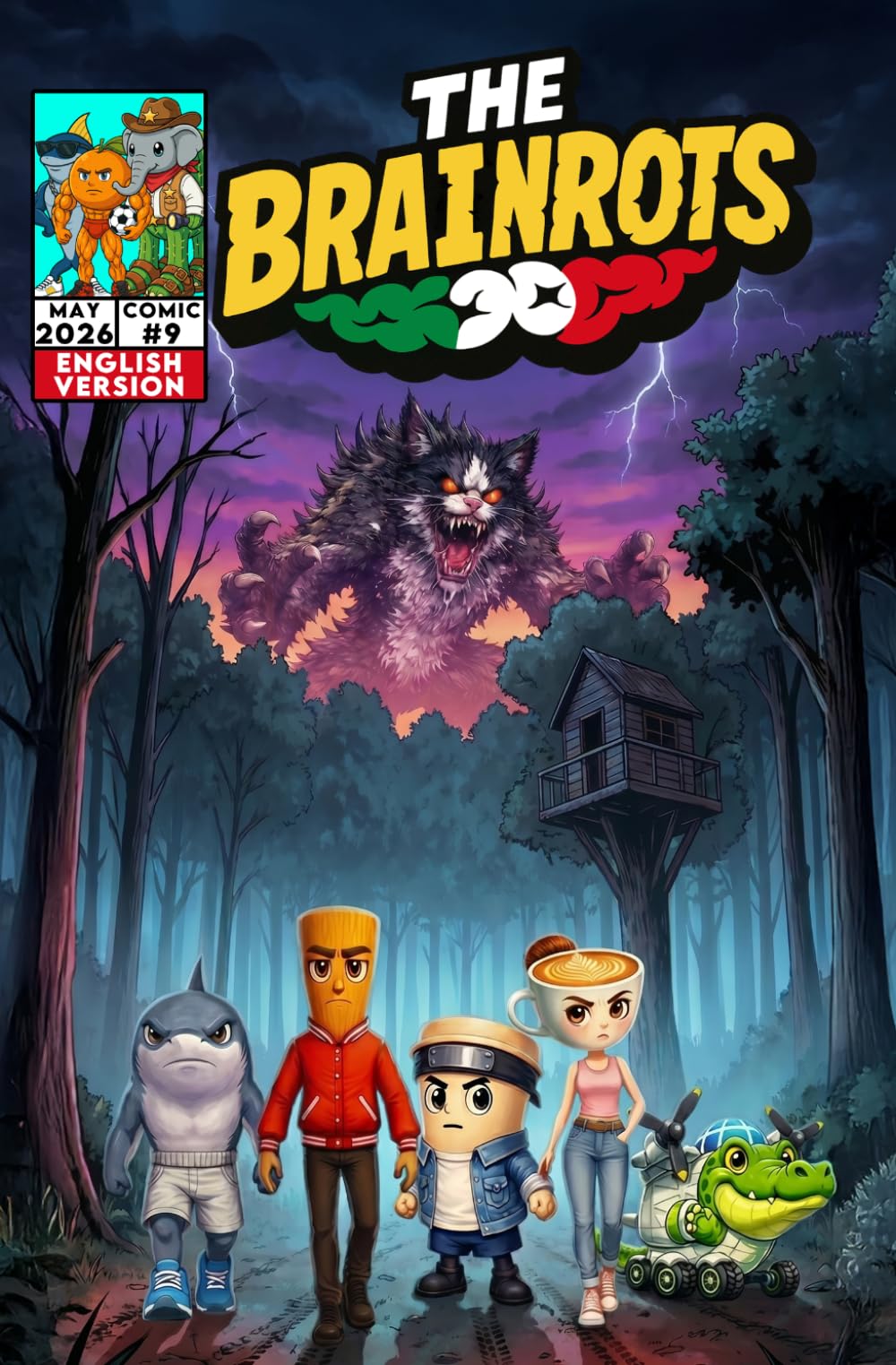 THE BRAINROTS #9 - Issue Nine [English Version] - The Comic with the Italian Brainrot Characters [Brainrot Cup Story 2/3]: 3 Complete Comic Stories in ... Brainrot characters [ English Version ])