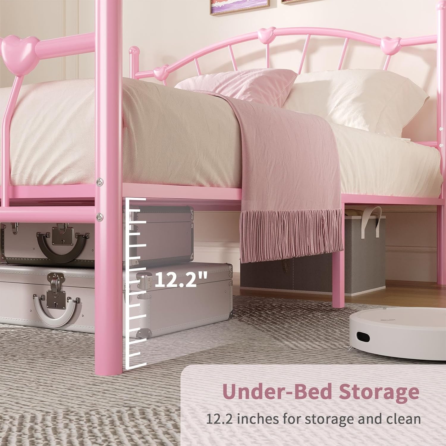 Image showing 12.2 inches of under-bed storage space