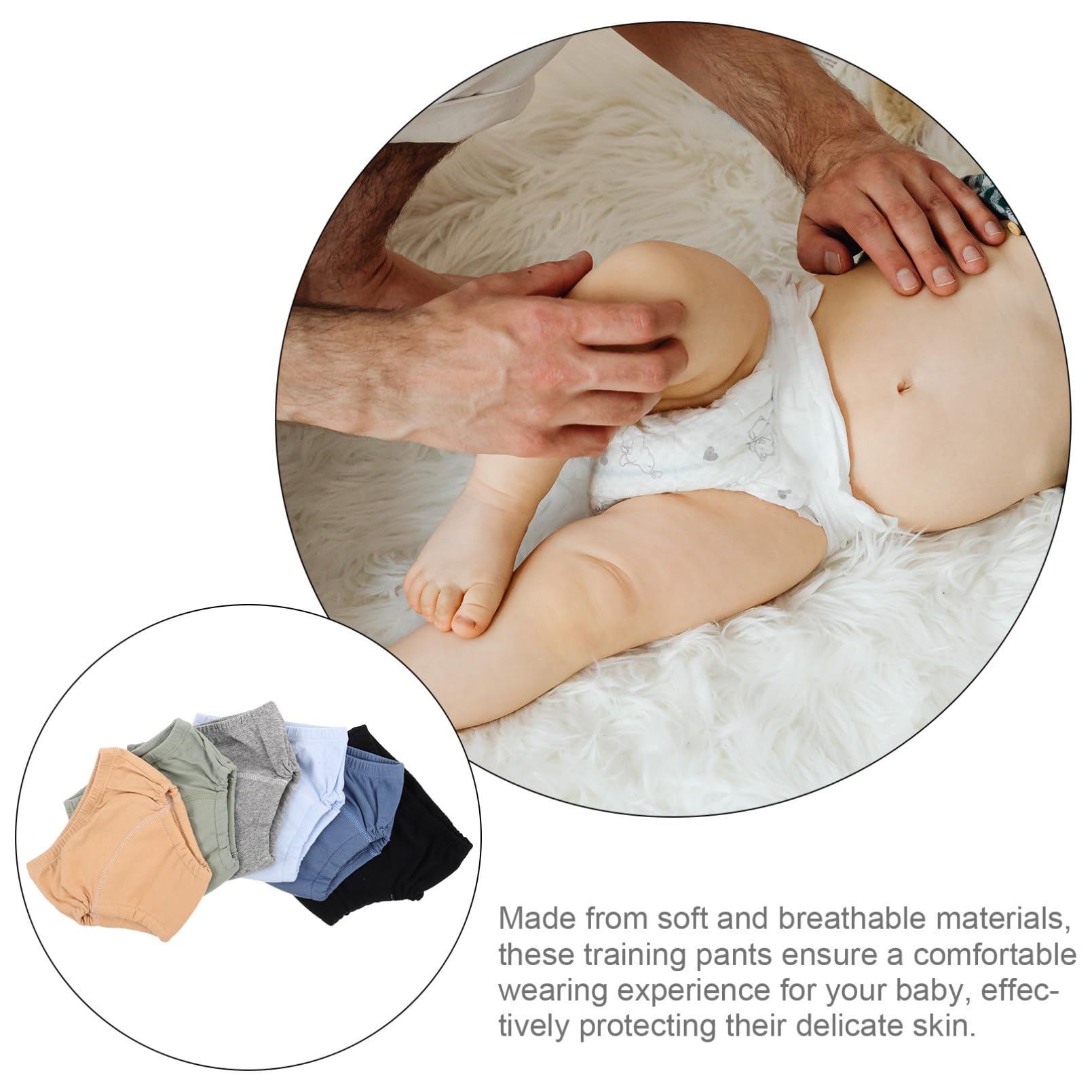Pantalones de Entrenamiento Absorbentes para Ñiño Recién Nacido 6 Piezas