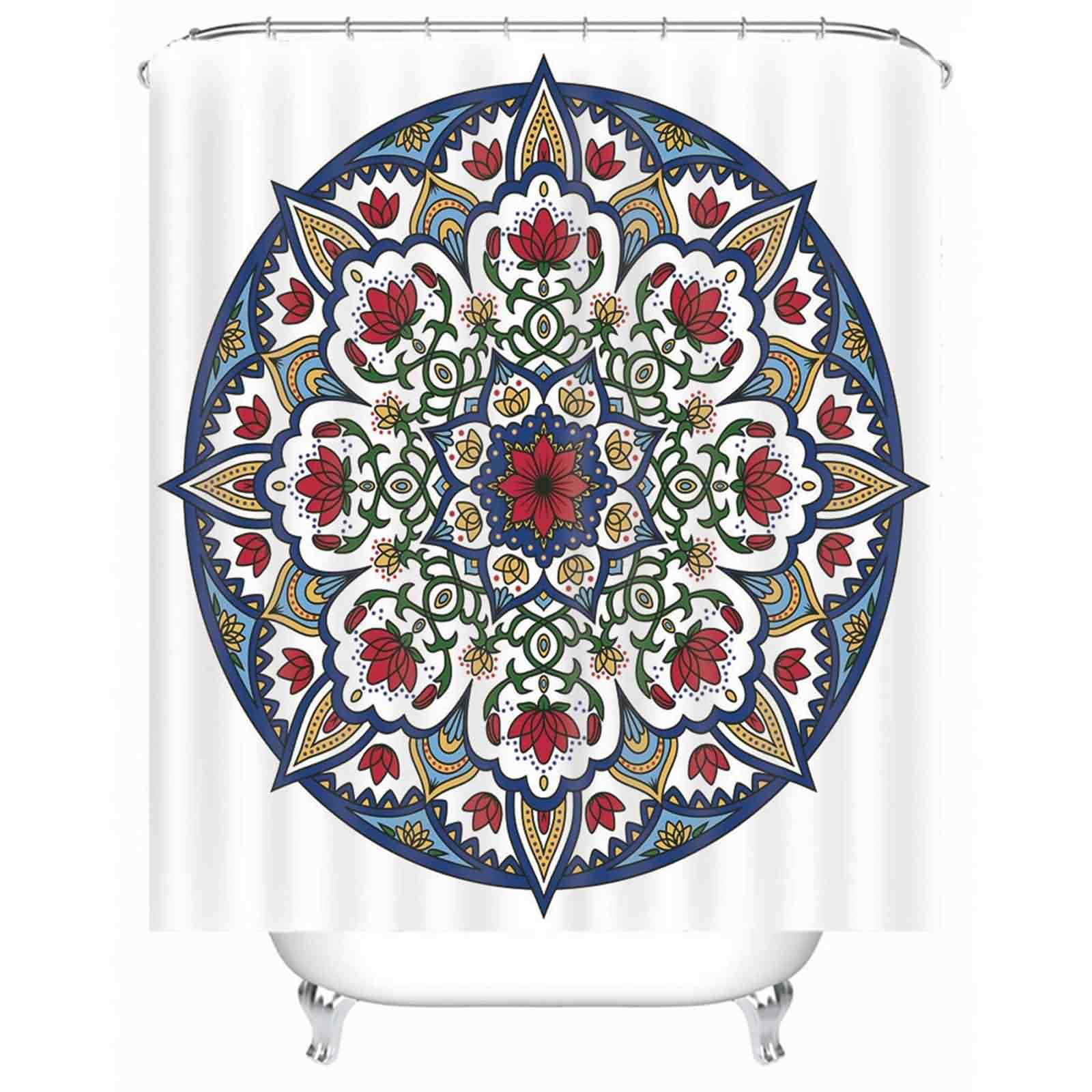 Rideau douche tissu blanc haut de gamme traité anti moisissure extra large