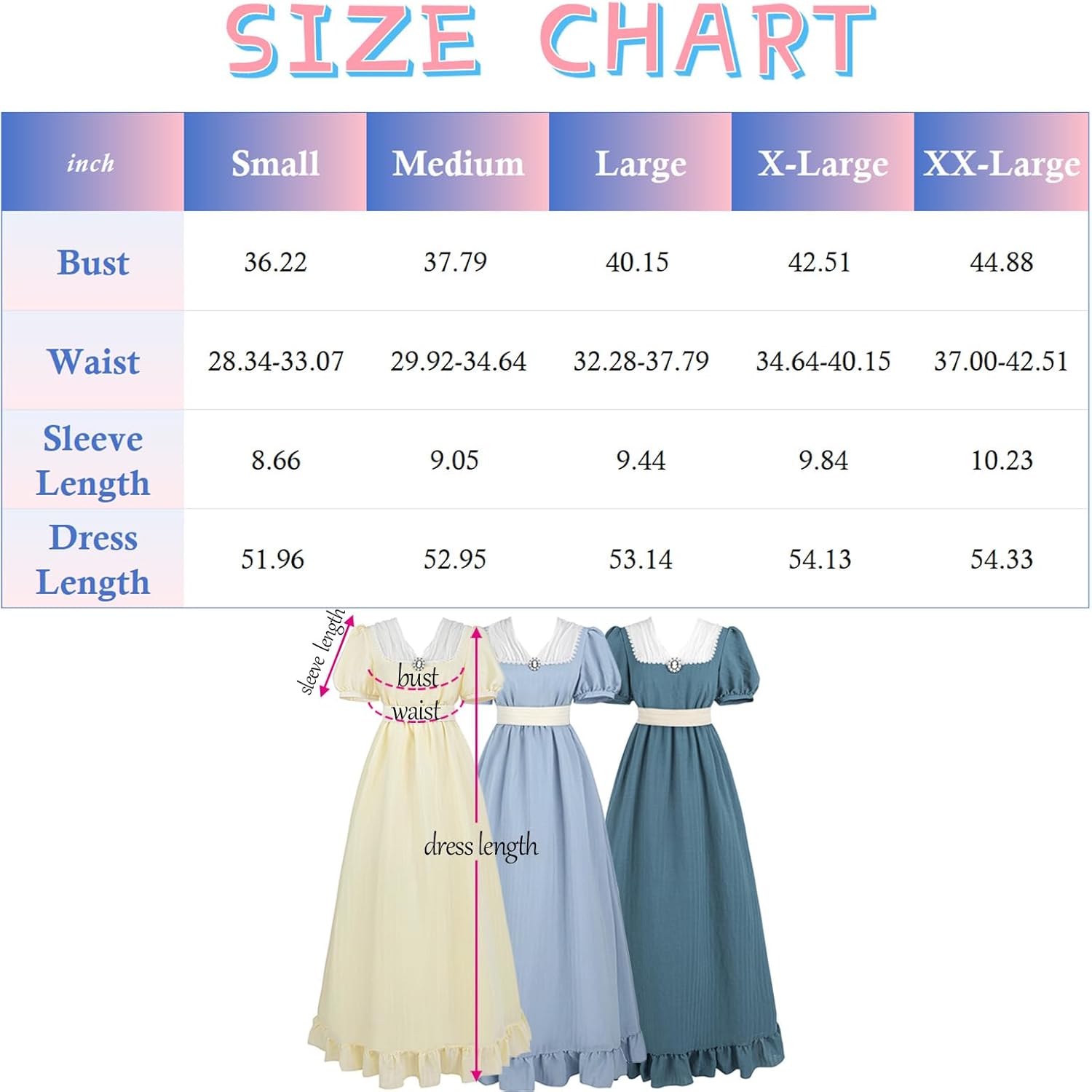 LTAKK Regency Dress Women Regency Costume Empire Waist Tea Party Dresses Victorian Gown with Sash and Brooch - Image 7