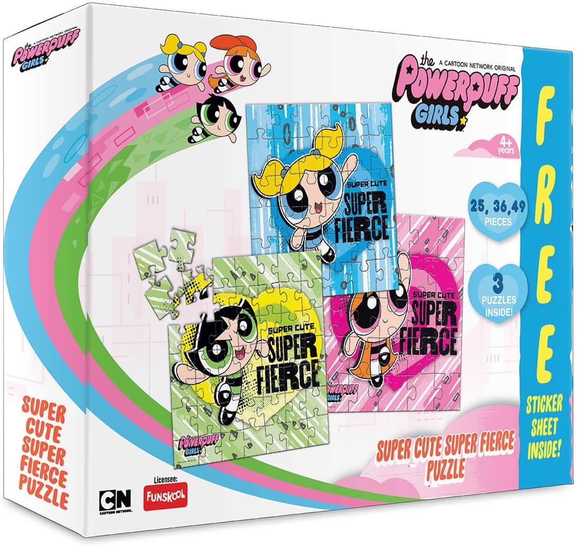 Powerpuff Girls PPG Super Cute Fierce 3In1 Pzl - Kids