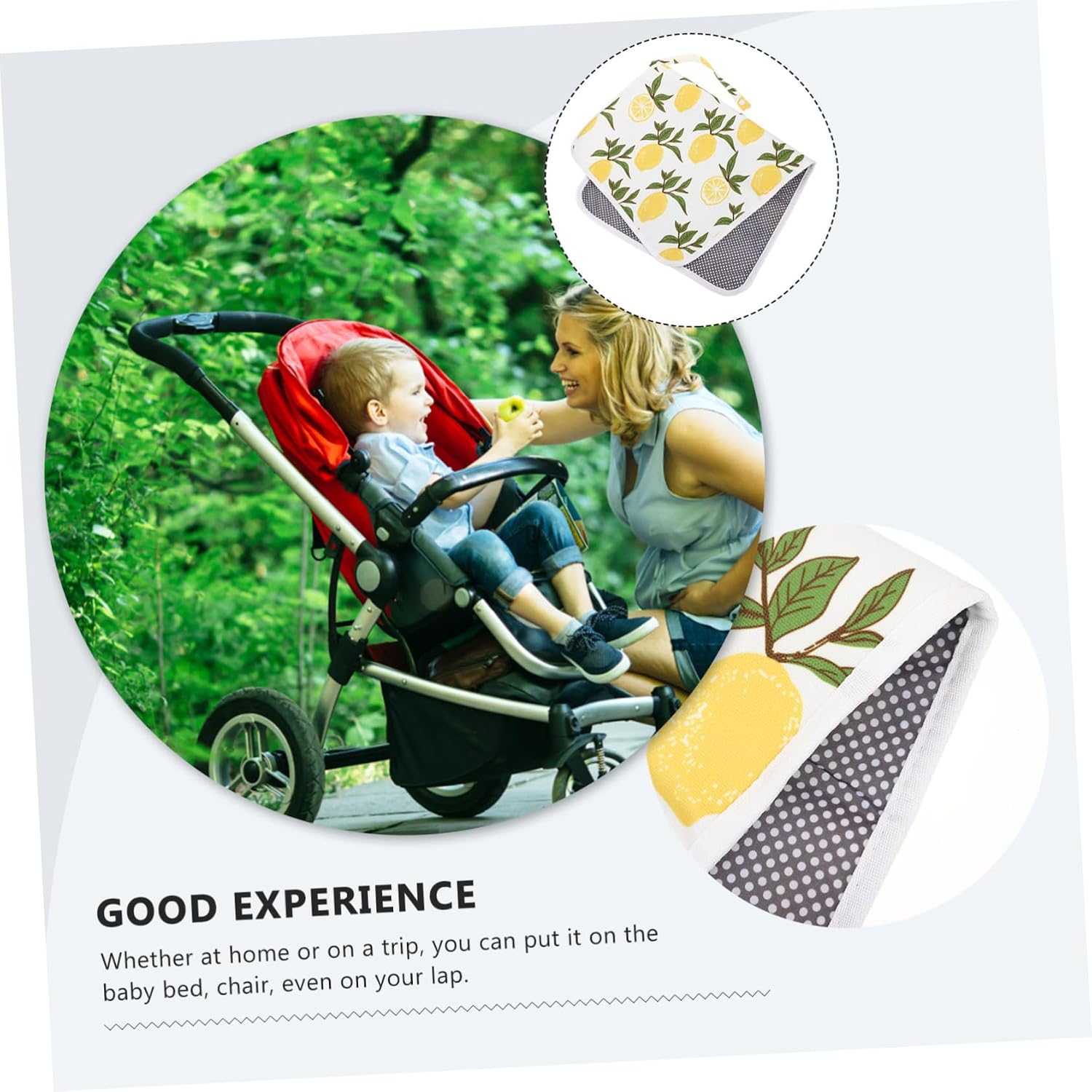 Portable Changing Cushion Diaper Change Pad for Travel Lightweight Reusable Urine Mat for Crib Stroller and Diaper Station Use