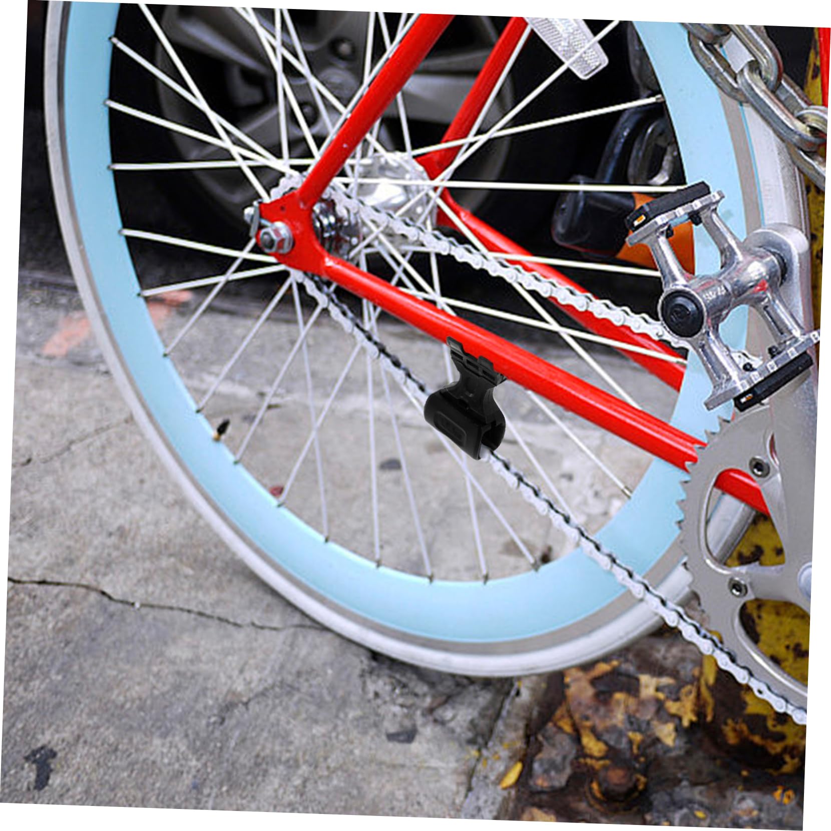 Hemobllo 4 Pezzi tendicatena protettore della catena guida montagna all'aperto protezione della della bicicletta Guida della di mountain bike plastica Nero