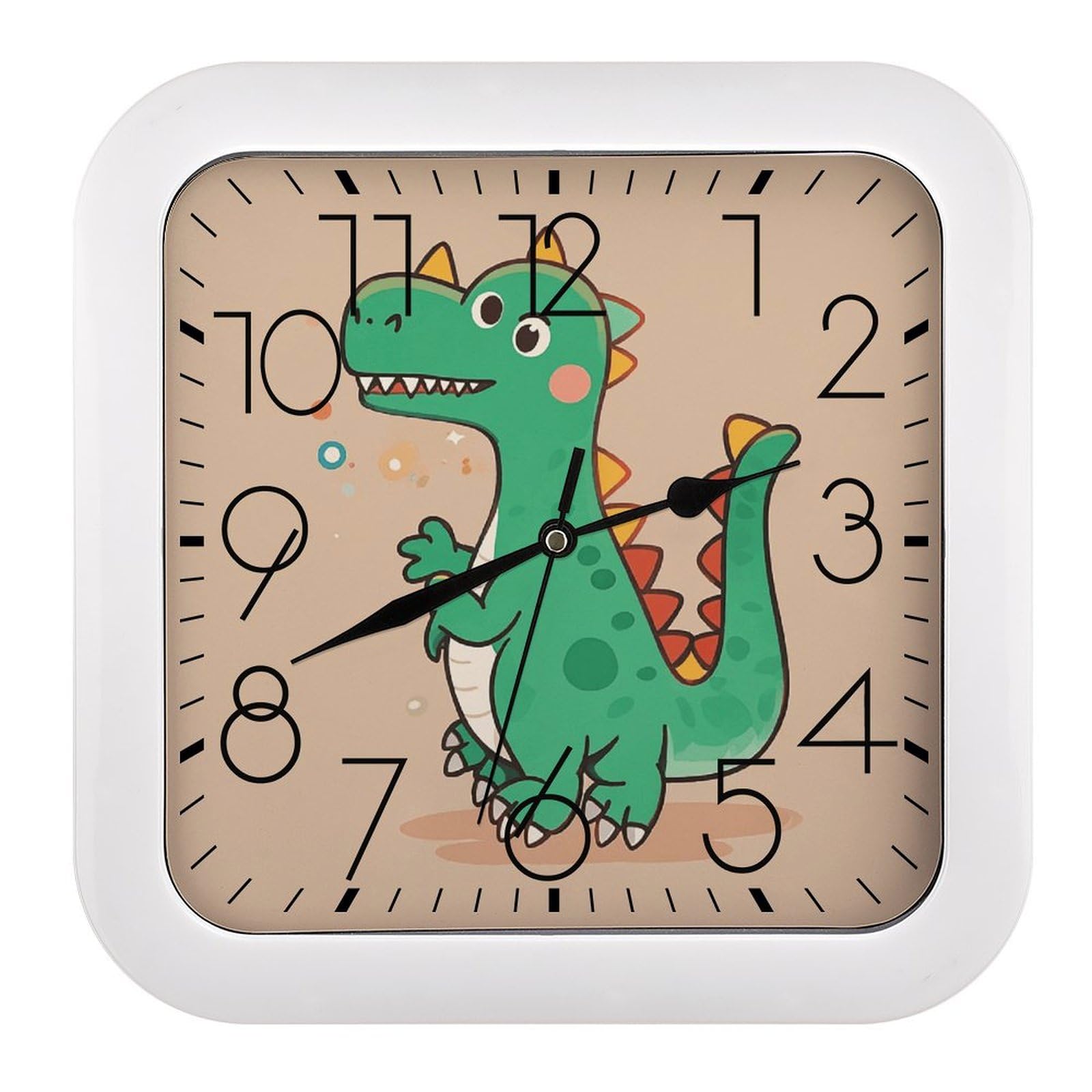 Horloge sans bruit de tic-tac format carré 25cm pour éliminer les insomnies