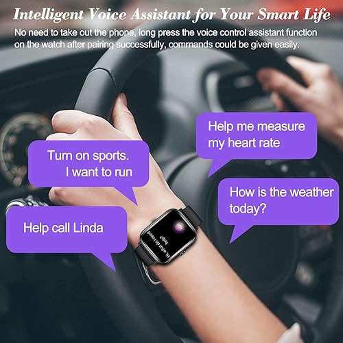 Miniatura 6 de CHOKOVIE Reloj inteligente para hombres y mujeres llamada recibirdial controles de voz AI pantalla táctil de 185 pulgadas monitor de sueño de