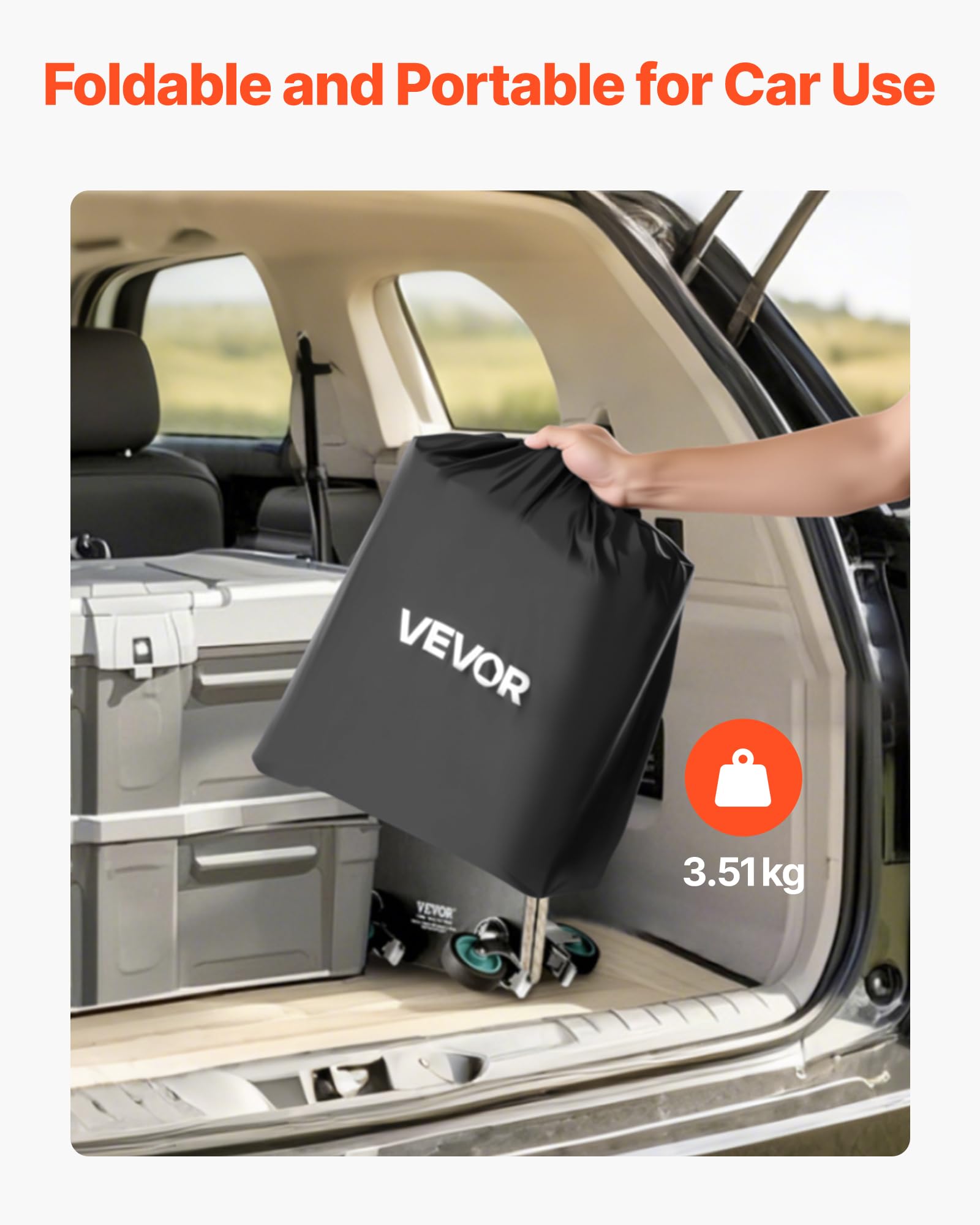VEVOR Gepäckträgertasche für Anhängerkupplung aus wasserdichtes 840D-PVC (0,566 m³), Gepäcktasche zur Aufbewahrung auf der Ladefläche von Lkws mit verstärkten Gurten für PKW SUVs Vans Schwarz