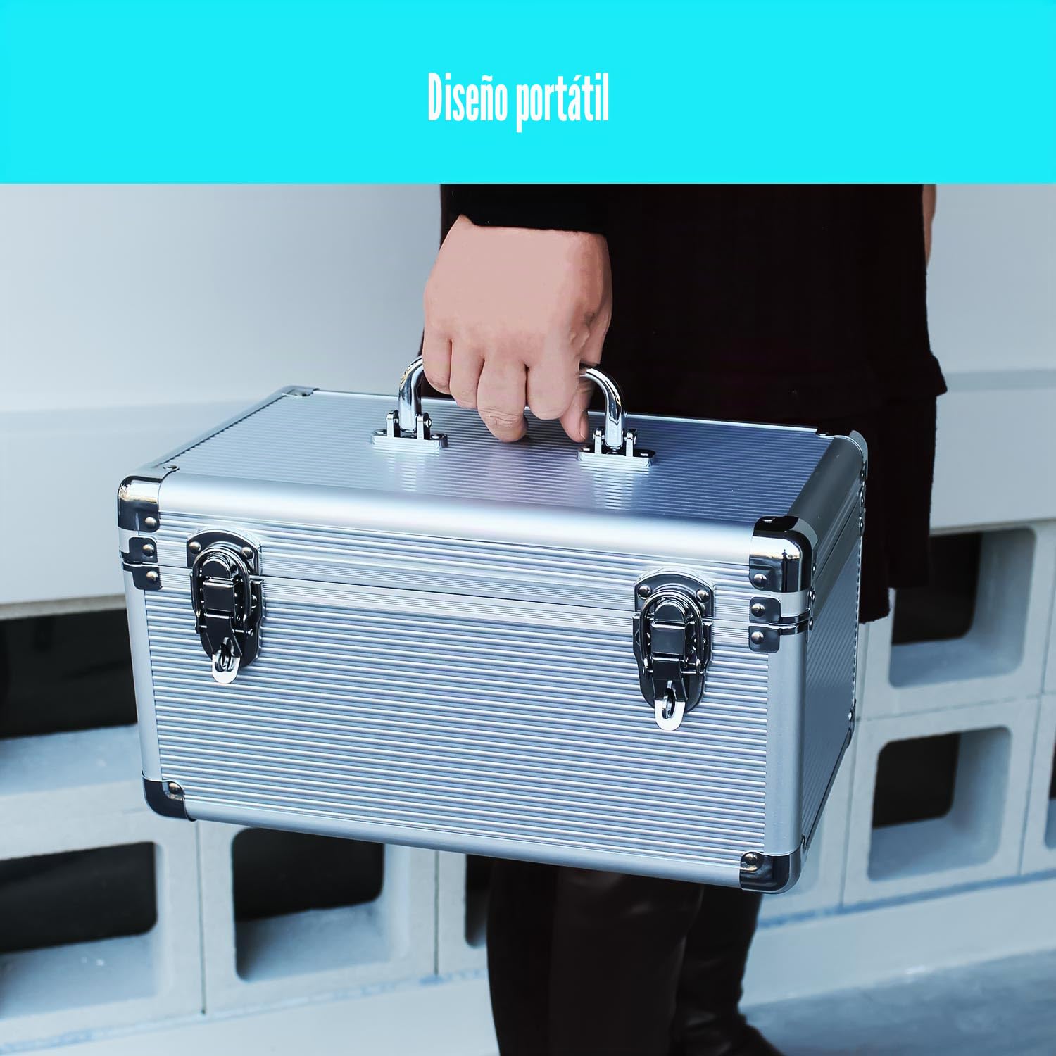 GLOTRENDS B18 Caja de 18 Ranuras para teléfono móvil, diseño portátil para Llevar y Transportar, Resistente al Agua IP65, Organizador y Caja Protectora para teléfono móvil