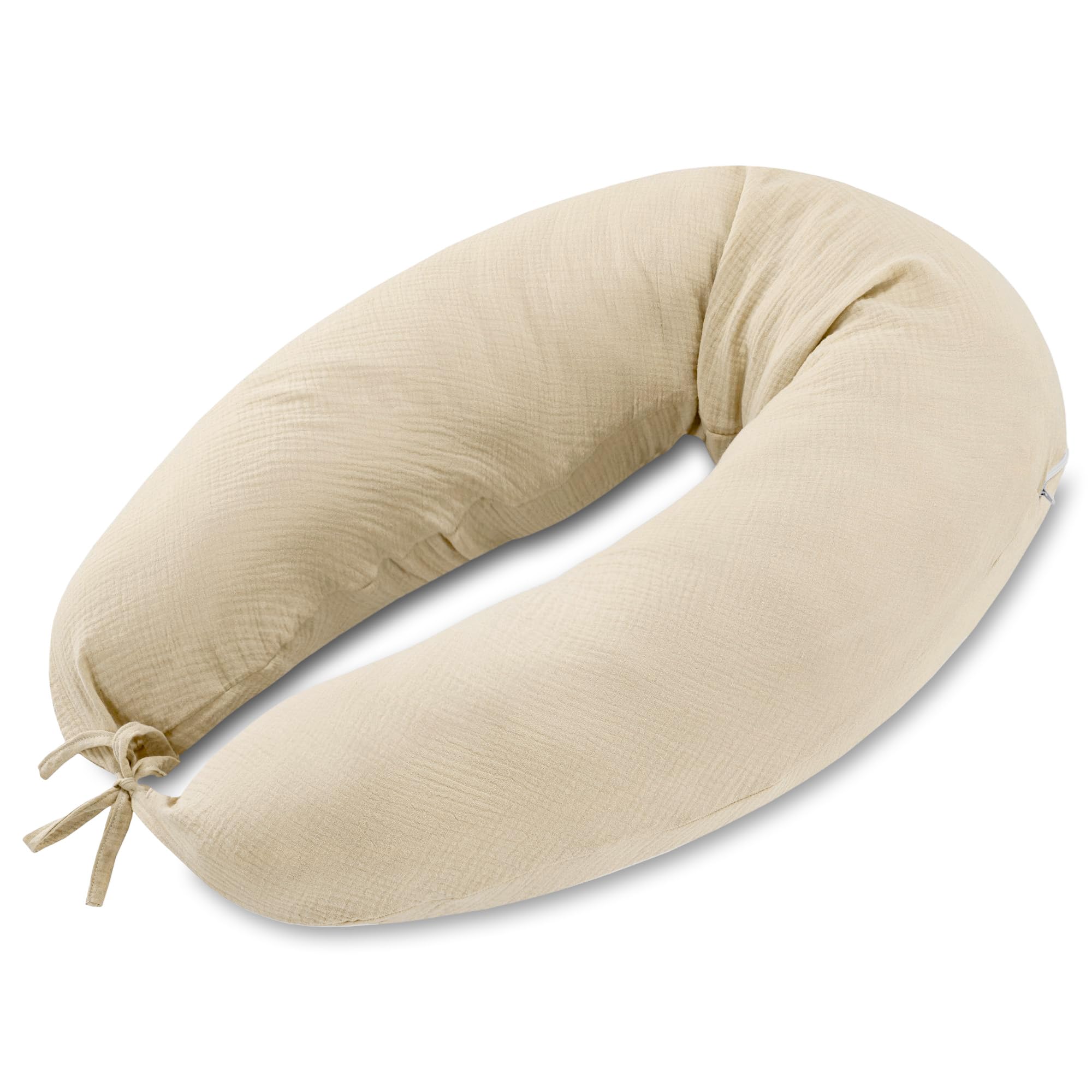 Totsy Baby Seitenschläferkissen Schlafkissen für Seitenschläfer 190 cm - Kuschelkissen Pregnancy Pillow Pillows for Sleeping Lagerungskissen Langes Kissen mit Musselin Bezug Oeko-Tex