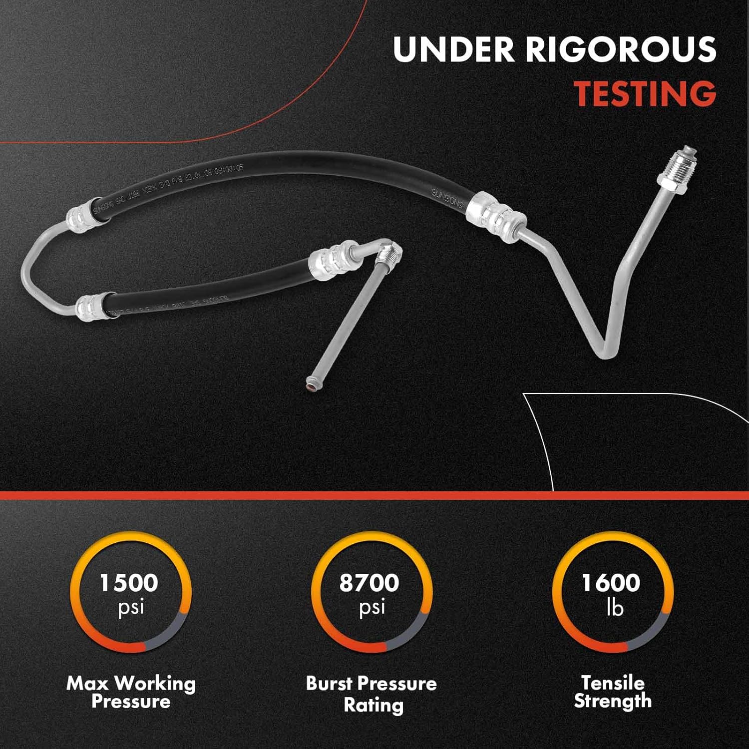 A-Premium Power Steering Pressure Hose Line Assembly Compatible with Jeep Grand Cherokee 2005-2010, Grand Cherokee 2007-2009, Commander, 3.0L 5.7L, with O-ring, To Gear From Hydraulic Fan Motor