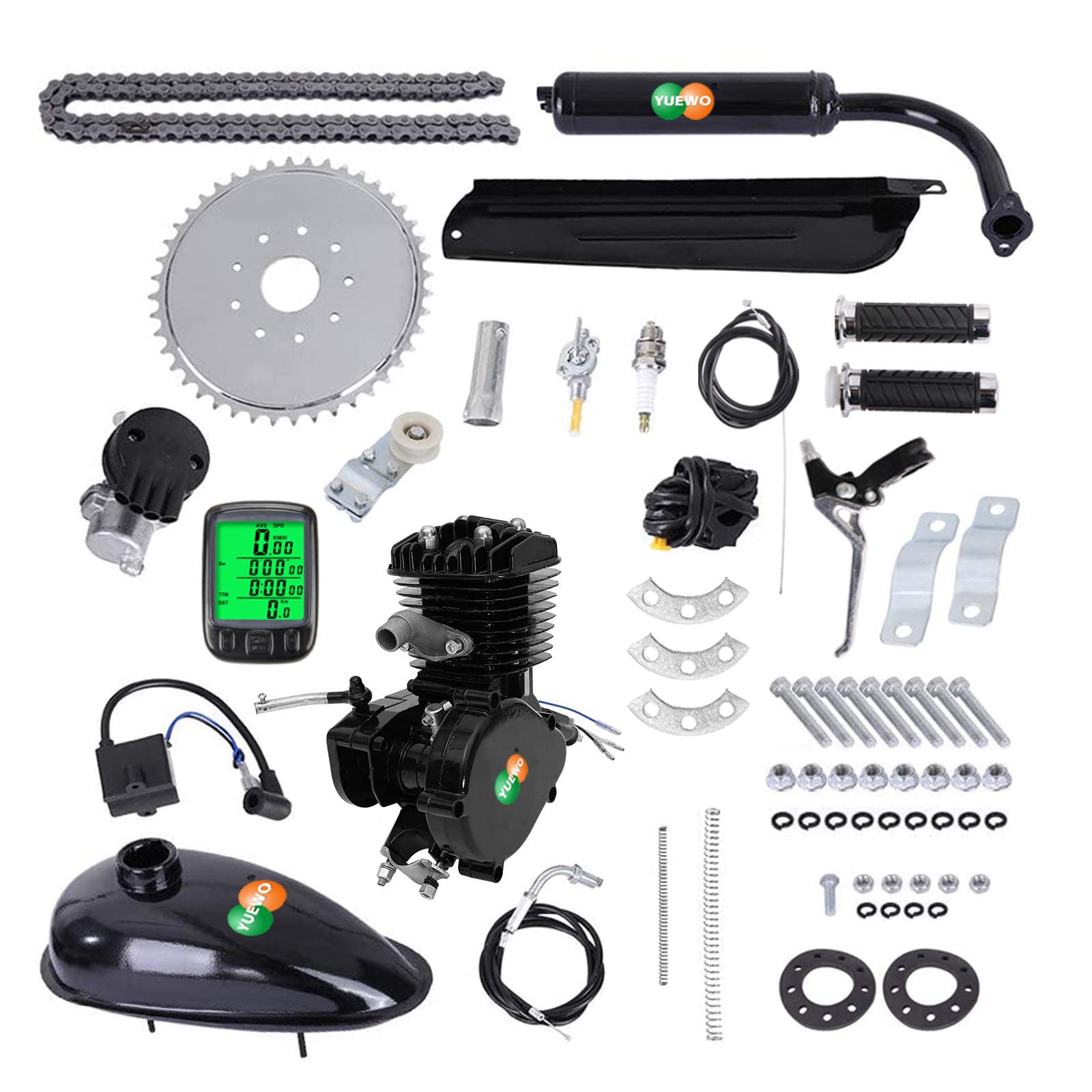 Buy YUEWO 80cc Motorized 2Stroke Upgrade Bike Conversion Kit, DIY Petrol Engine Bicycle Motor Buy YUEWO 80cc Motorized 2Stroke Upgrade Bike Conversion Kit, DIY Petrol Engine Bicycle Motor