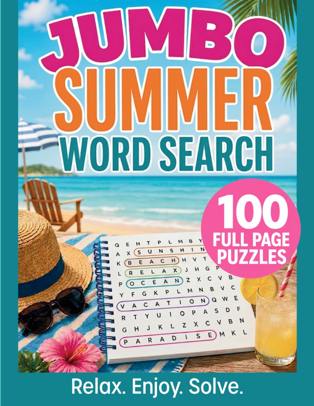 JUMBO SUMMER WORD SEARCH: 100 LARGE PRINT WORD SEARCHES