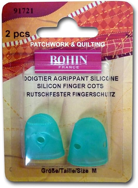 Bohin Medium Rubber Finger Tips, Pack of 2