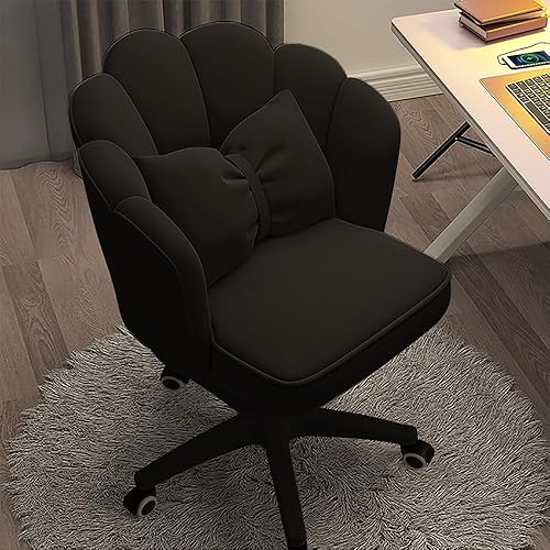 Silla de escritorio de oficina en casa con respaldo medio, tapizada moderna capitoné para computadora, silla giratoria de altura ajustable de Silla de escritorio de oficina en casa con respaldo medio, tapizada moderna capitoné para computadora, silla giratoria de altura ajustable de