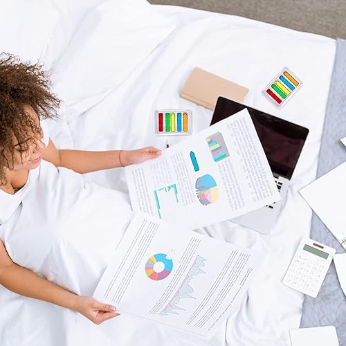 Miniatura 6 de Teling 2000 unidades de banderas de flecha pestañas firmar aquí pestañas 5 colores flecha pegatinas banderas banderas notas con dispensador fácil de