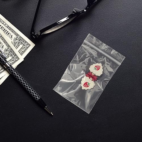 Miniatura 7 de 600 bolsas de plástico transparente con cremallera de 2 x 3 pulgadas, bolsas de almacenamiento resellables de 2 mil de grosor para joyas, pastillas