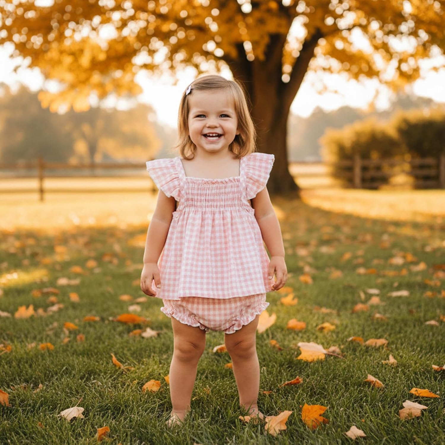 Baby Girl Summer Clothes Plaid Fly Sleeve Ruffle Tops Dress Shorts Set Toddler Girl Outfit 3 6 12 18 24 Months