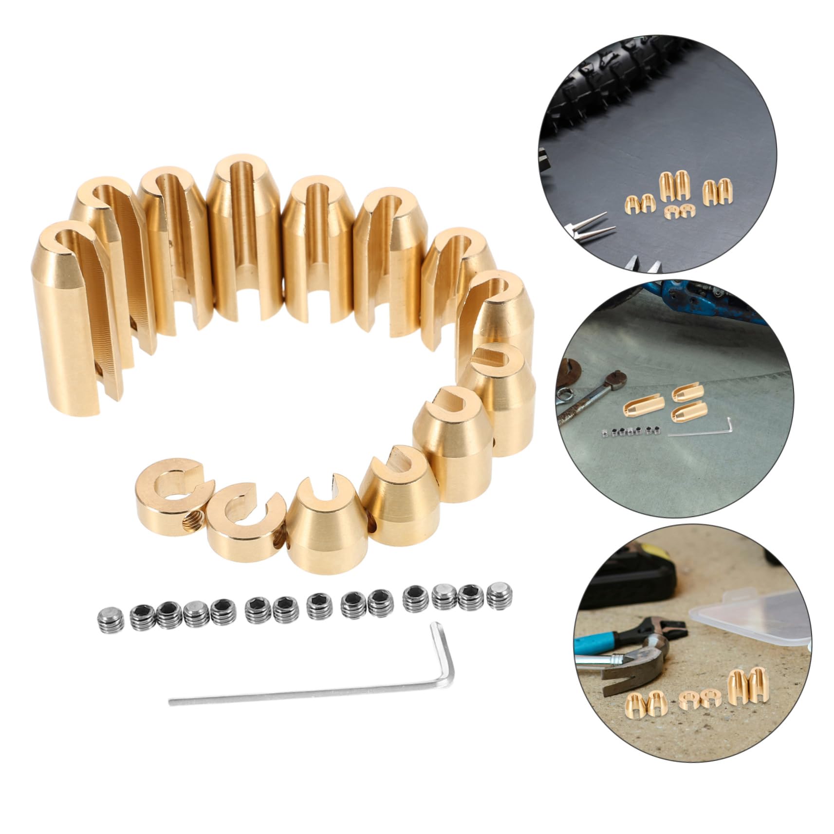 GANAZONO 1zestaw Sztuk Mosiężnych Odważników Do Balansu Kół Motocykli Reusable Wheel Balance Weights for Super Łatwa Instalacja Optymalna Stabilność Jazdy Kompatybilność z Super