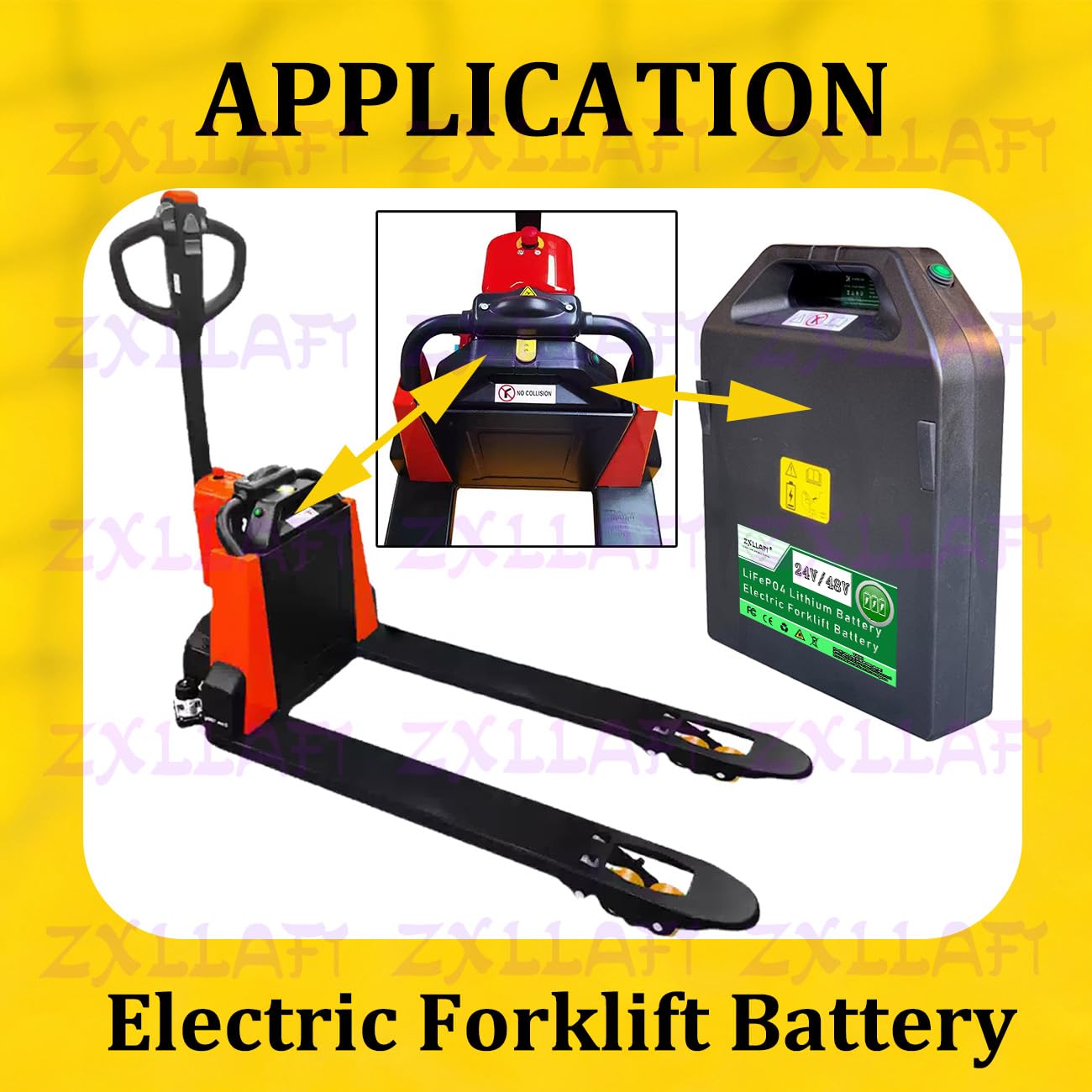 Lithium-Batterie 24 V 48 V Batterie elektrischen Hubwagen für PTE15Q Wiederaufladbare Batterien für Elektro-Gabelhubwagen PTE20Q Integrierte BMS-Schutzplatine