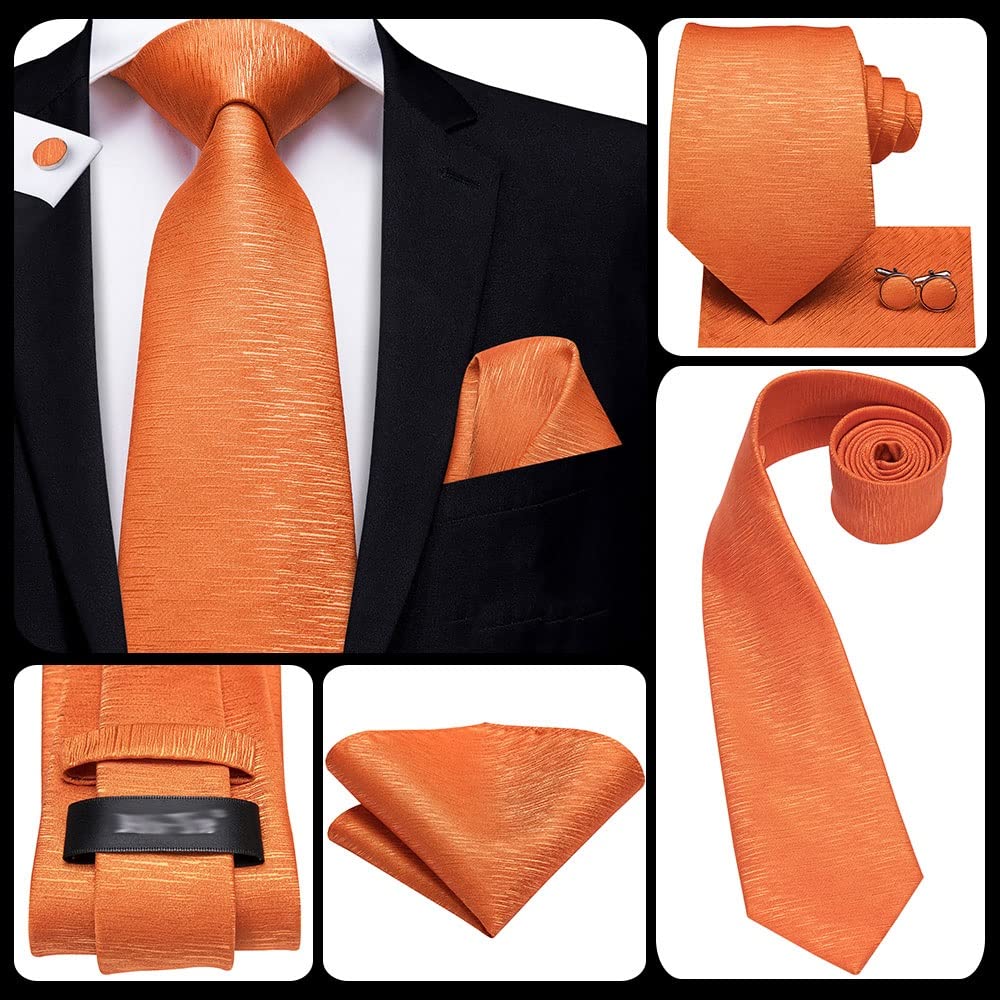 Corbata Corbata de Boda de Seda a Rayas para Hombre Corbata para Hombre Conjunto de Gemelos y pañuelo Fiesta de Negocios