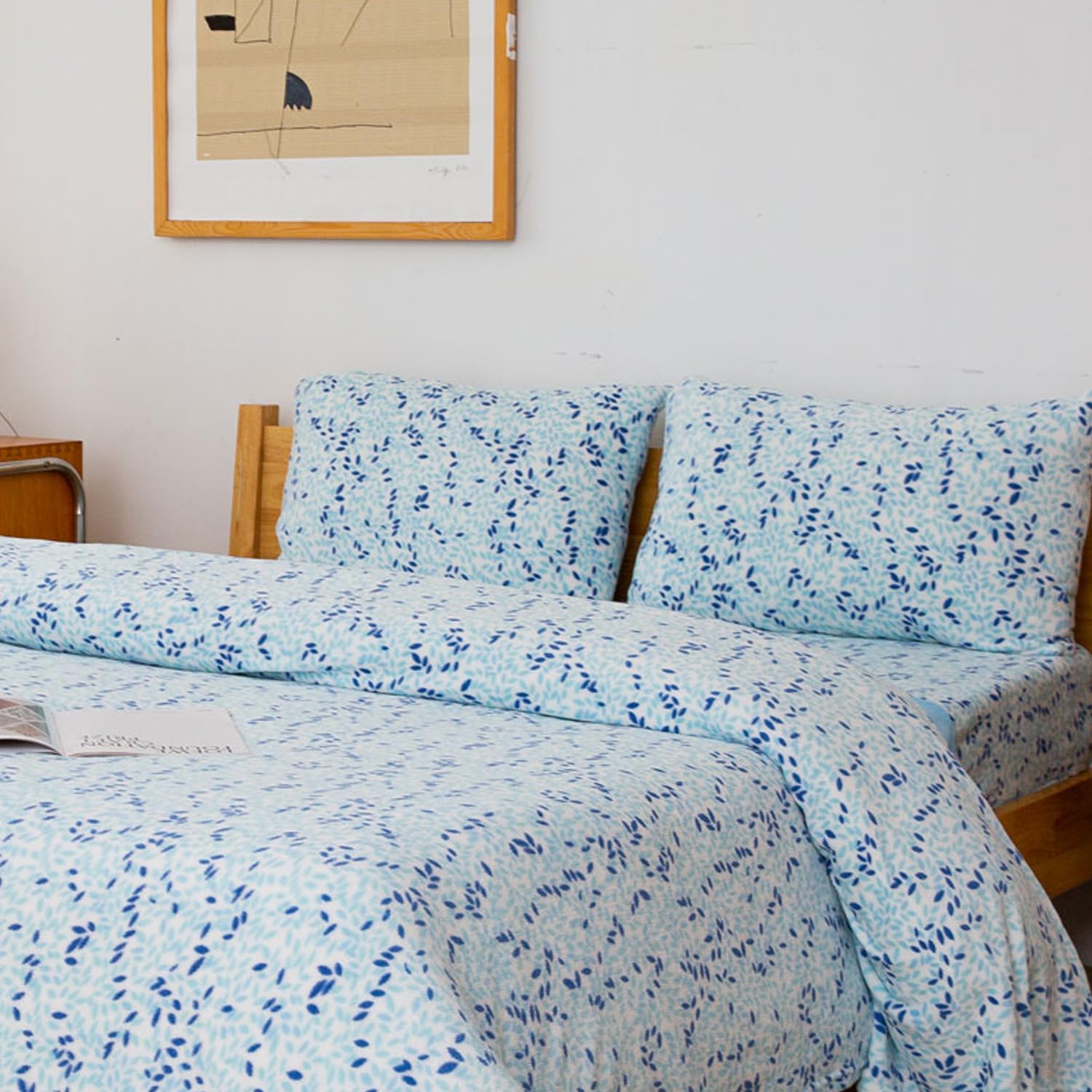 Meteorwi Home - Juego de Sabanas Coralina 4 Piezas para Invierno,2 Fundas de Almohada,Bajera Ajustable y Sábana Encimera,Sábana Polar de Microfibra Extra Suave. (Estilo 1, 135CM)