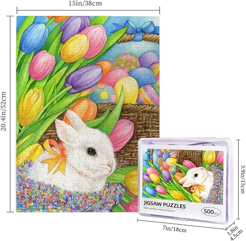 Miniatura 4 de Rompecabezas de conejo de Pascua, decoración del día de Pascua, 500 piezas, 1000 piezas, regalo de fiesta de Pascua