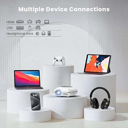 Miniatura 5 de Mini proyector con Bluetooth bidireccional, proyector portátil para uso de cine en casa, compatible con 1080P para proyector al aire libreproyector