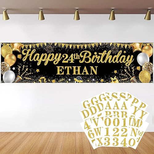 Personalized Birthday Banner for Party, with Name & Ages Option-Custom
