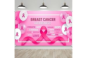Breast Cancer Awareness Banner Backdrop decor Hope Faith Strength Courage Survivor Signs