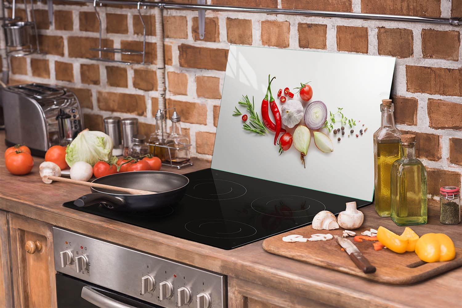 K Cache-plaque En Verre 60 X 52 Cm Pour Cuisinières électriques Ou à Induction, Plaque De